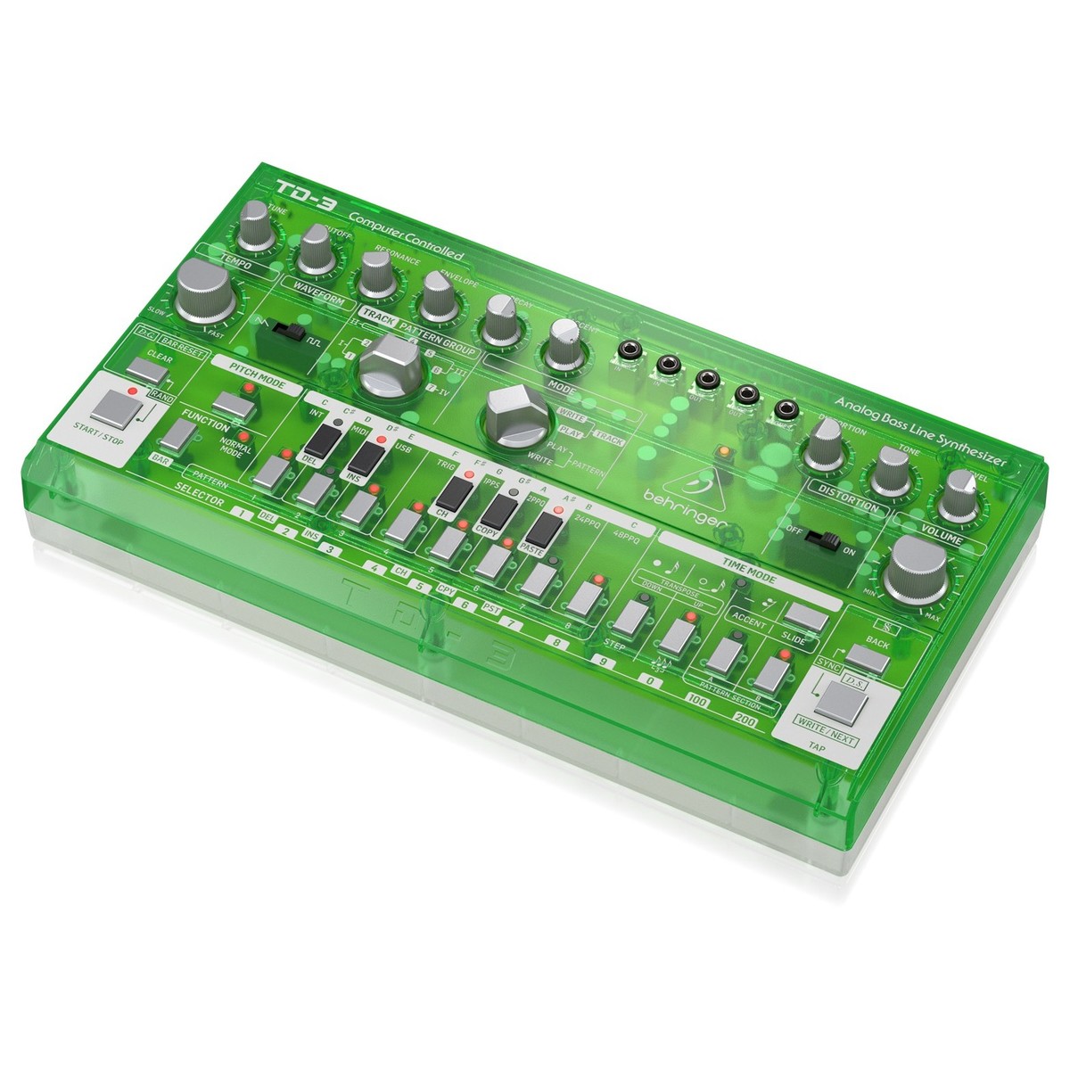 Behringer TD-3 Analog Bass Line Synthesizer Transparent Green - Image 3