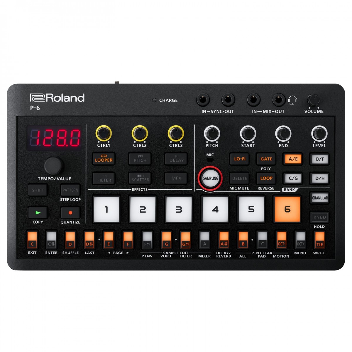 Roland Aira Compact P-6 Creative Sampler with Case - Image 4