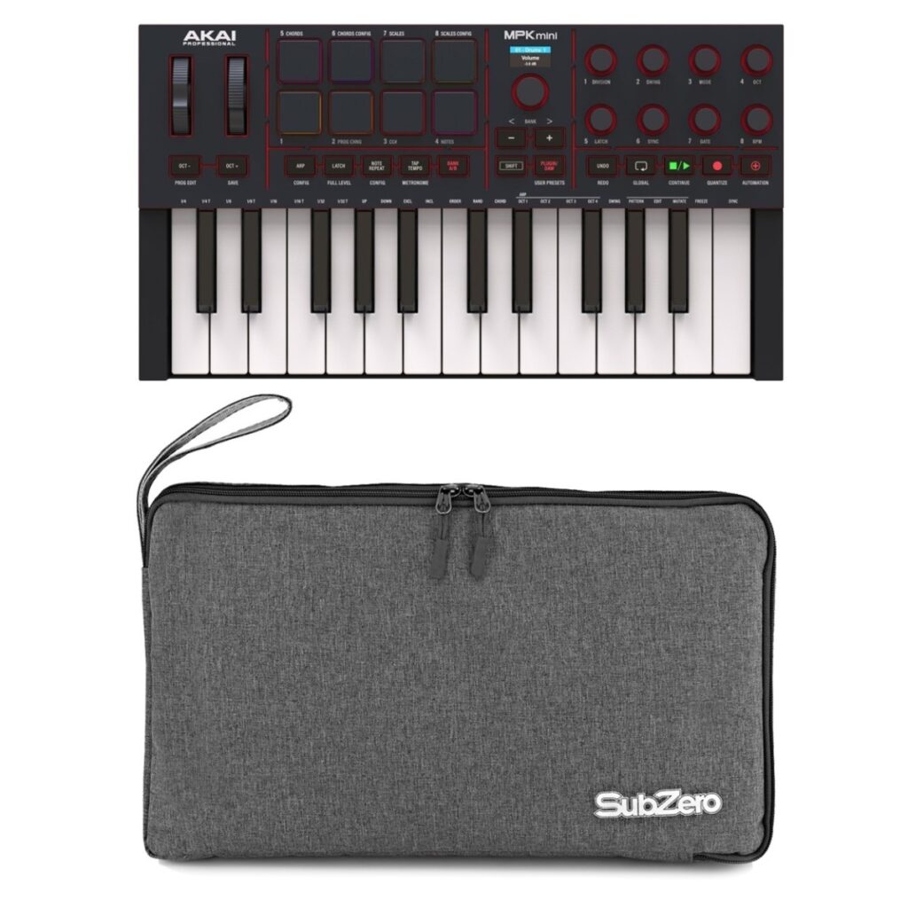 Akai Professional MPK Mini MK4 MIDI Keyboard Black with Subzero Bag