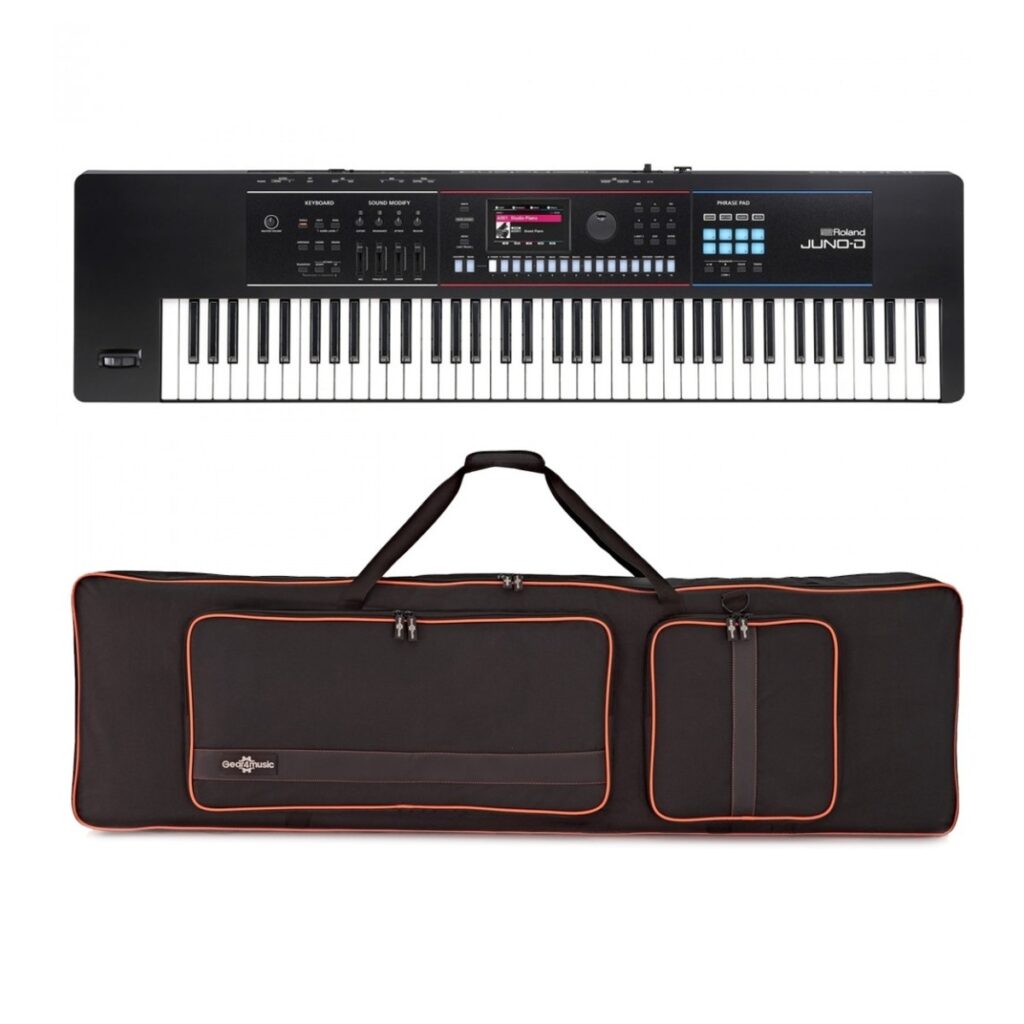 Roland Juno D-7 76 Key Portable Synthesizer with Bag