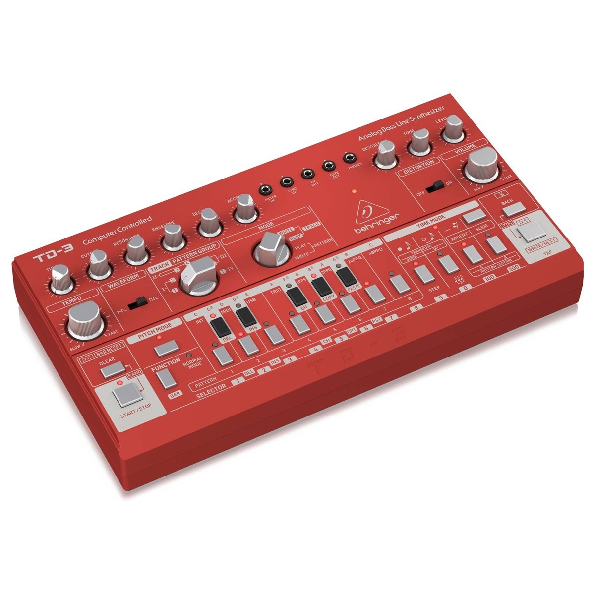 Behringer TD-3-RD Analog Bass Line Synthesizer Red - Image 2