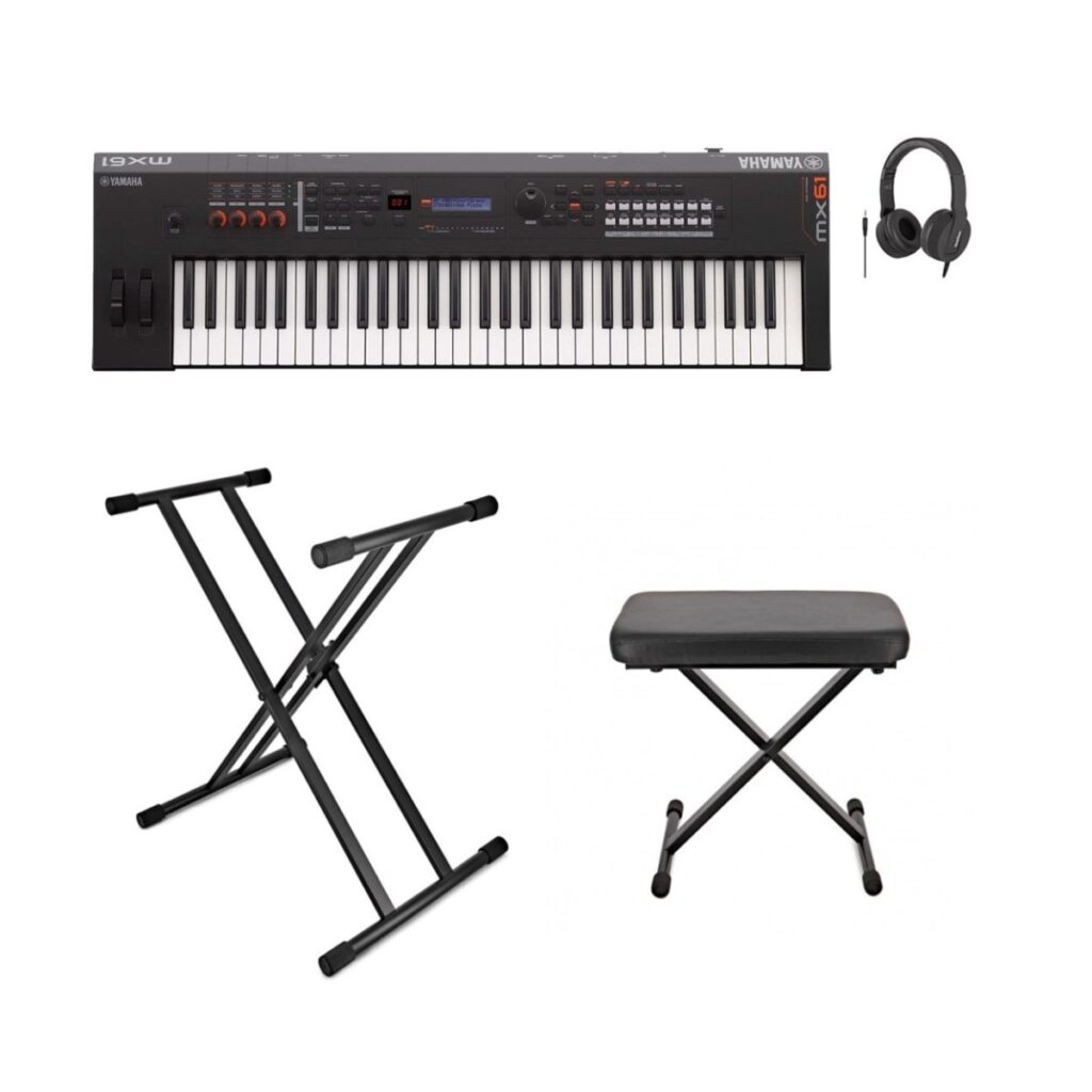 Yamaha MX61 II Music Production Synthesizer Package Black