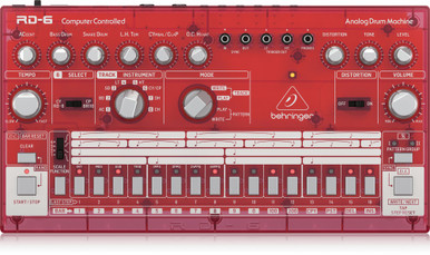 Behringer RD-6-SB Classic Analog Drum Machine in Bright Red
