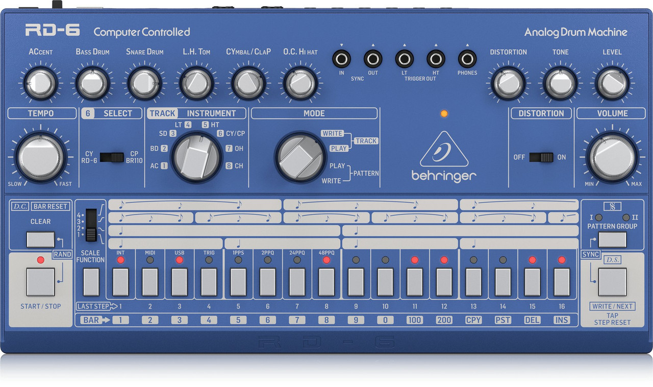 Behringer RD-6-BU Classic Analogue Drum Machine in Dark Blue - Image 2