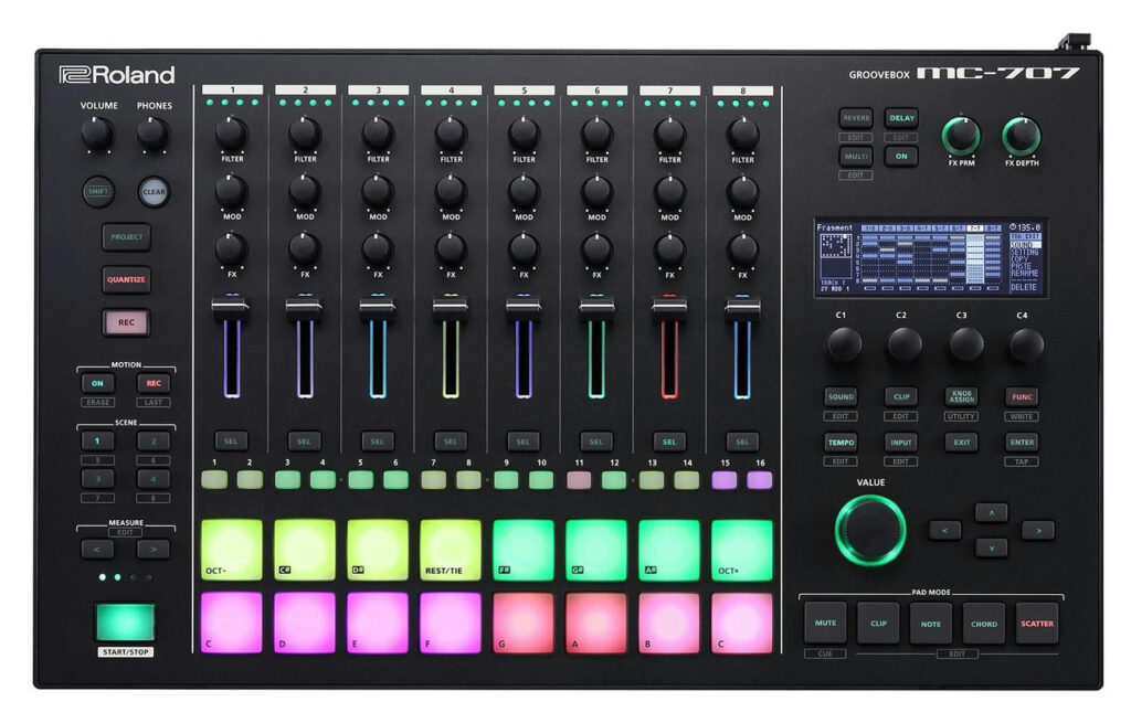 B Stock : Roland MC-707 Groovebox Drum Machine, Sampler and Sequencer - 707