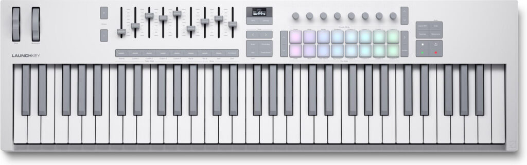Novation Launchkey 61 Key DAW MIDI Controller Keyboard MK4 In White