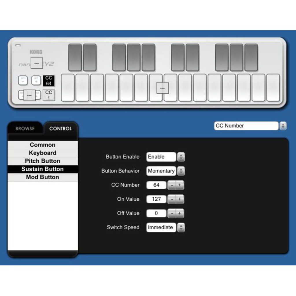Korg nanoKEY2 USB MIDI Controller Black
