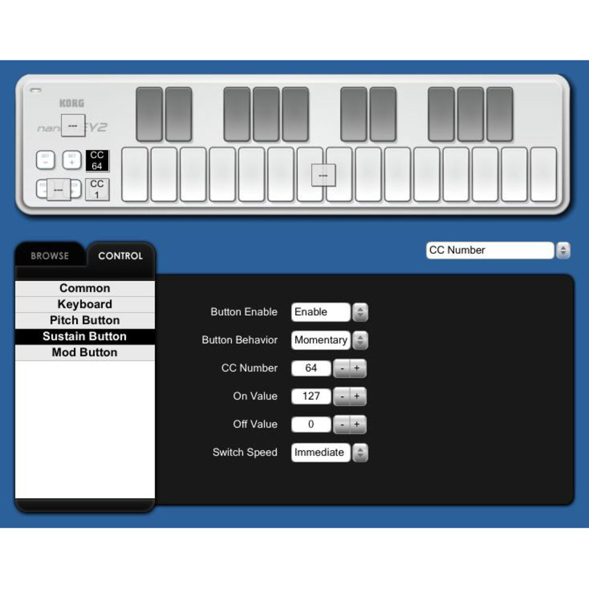Korg nanoKEY2 USB MIDI Controller Black