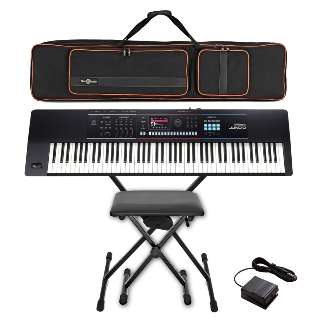 Roland Juno D-8 88 Key Portable Synthesizer Bundle