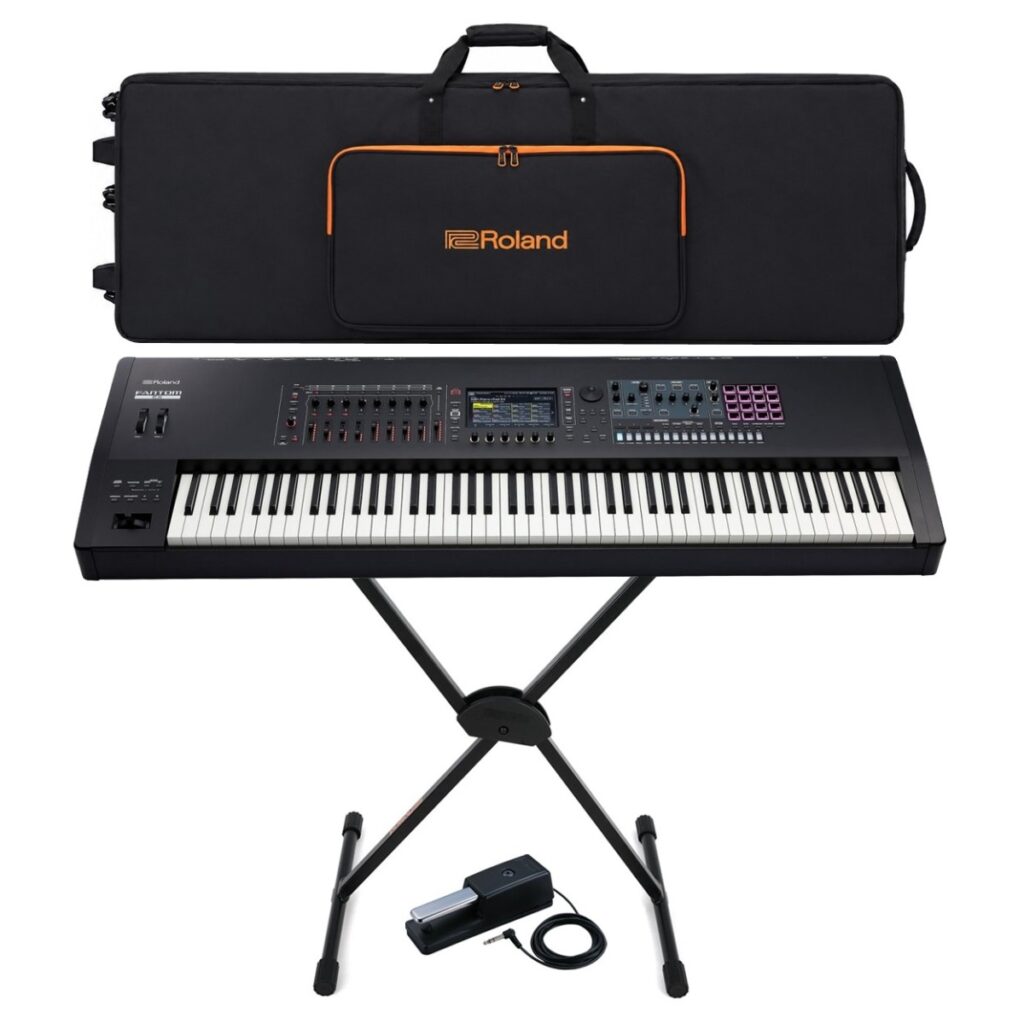 Roland Fantom-8 EX 88-Key Synthesizer Keyboard Bundle