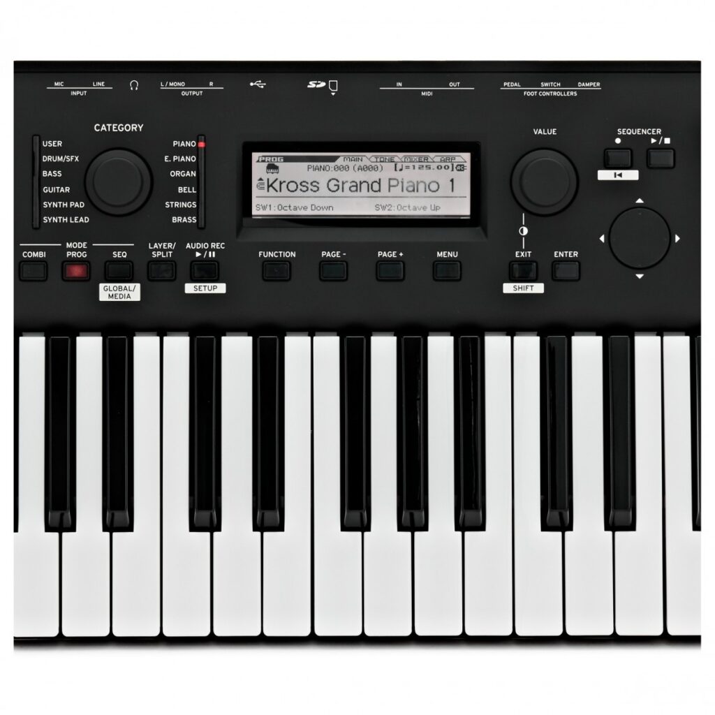 Korg Kross 2 61 Key Synthesizer Workstation Matt Black