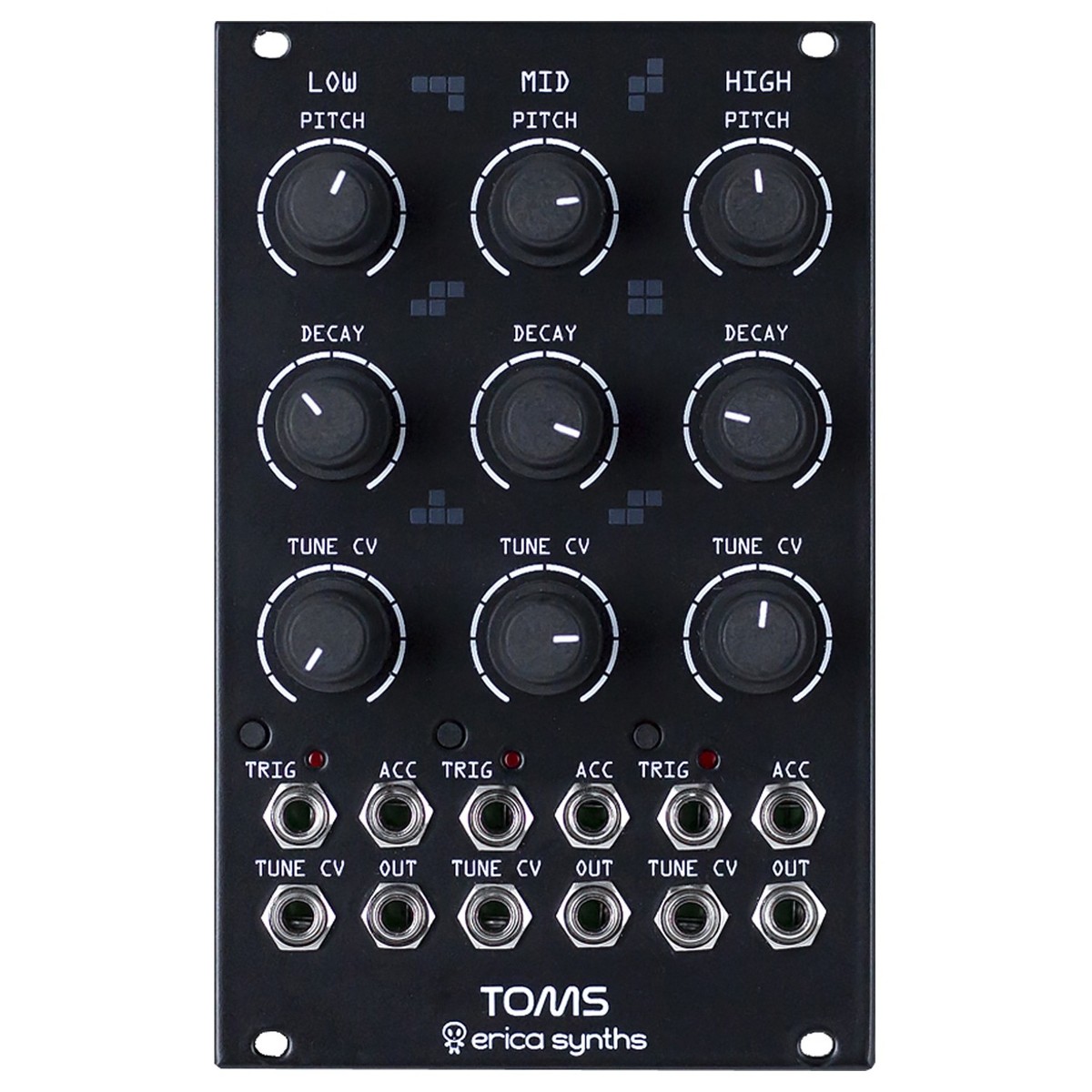 Erica Synths Toms Black (16HP) - Image 1