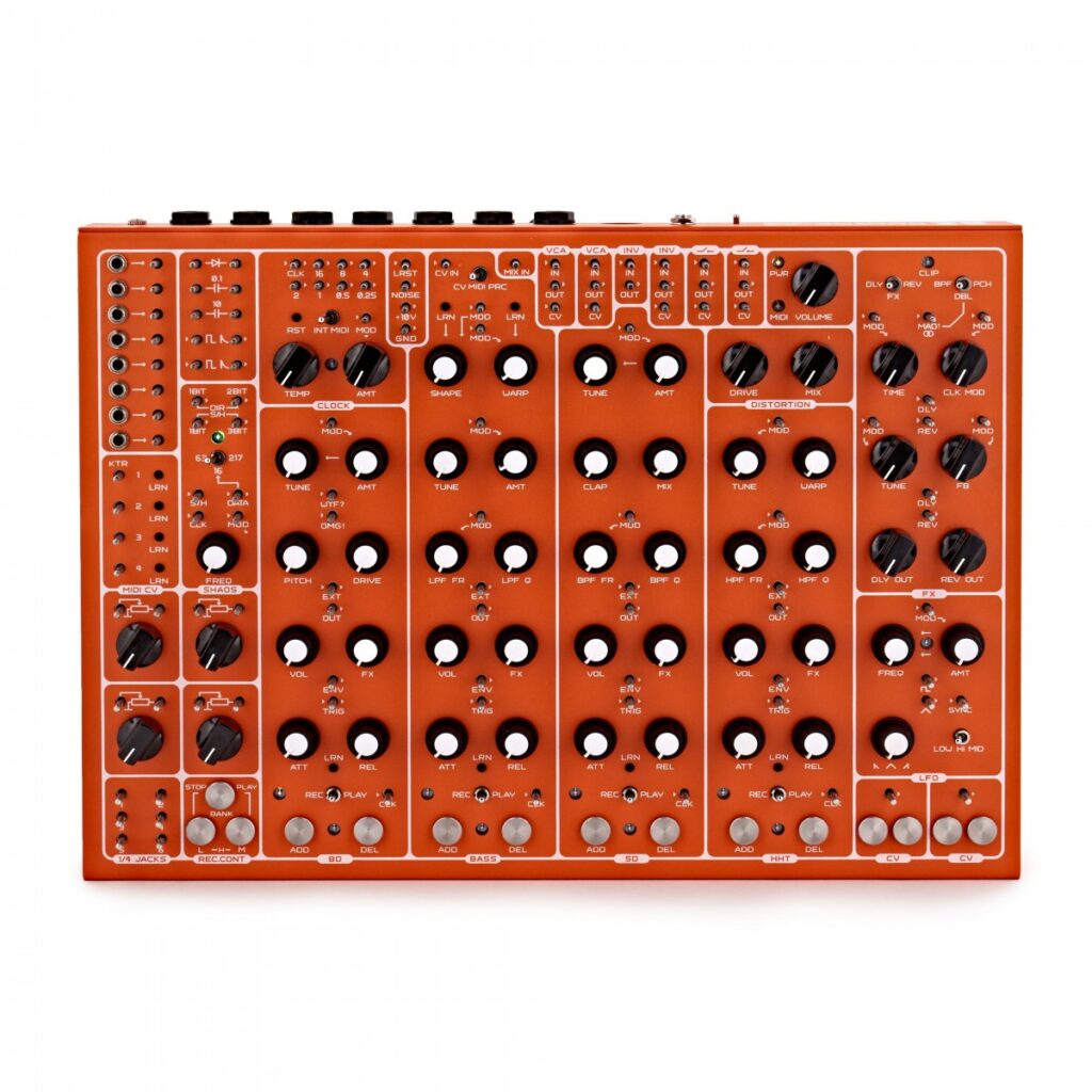 SOMA Laboratory PULSAR-23 Organismic Drum Machine Orange (Turret)