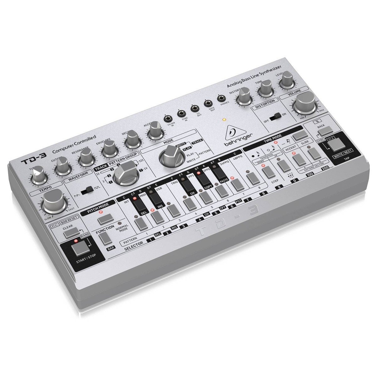 Behringer TD-3-SR Analog Bass Line Synthesizer Silver - Image 4