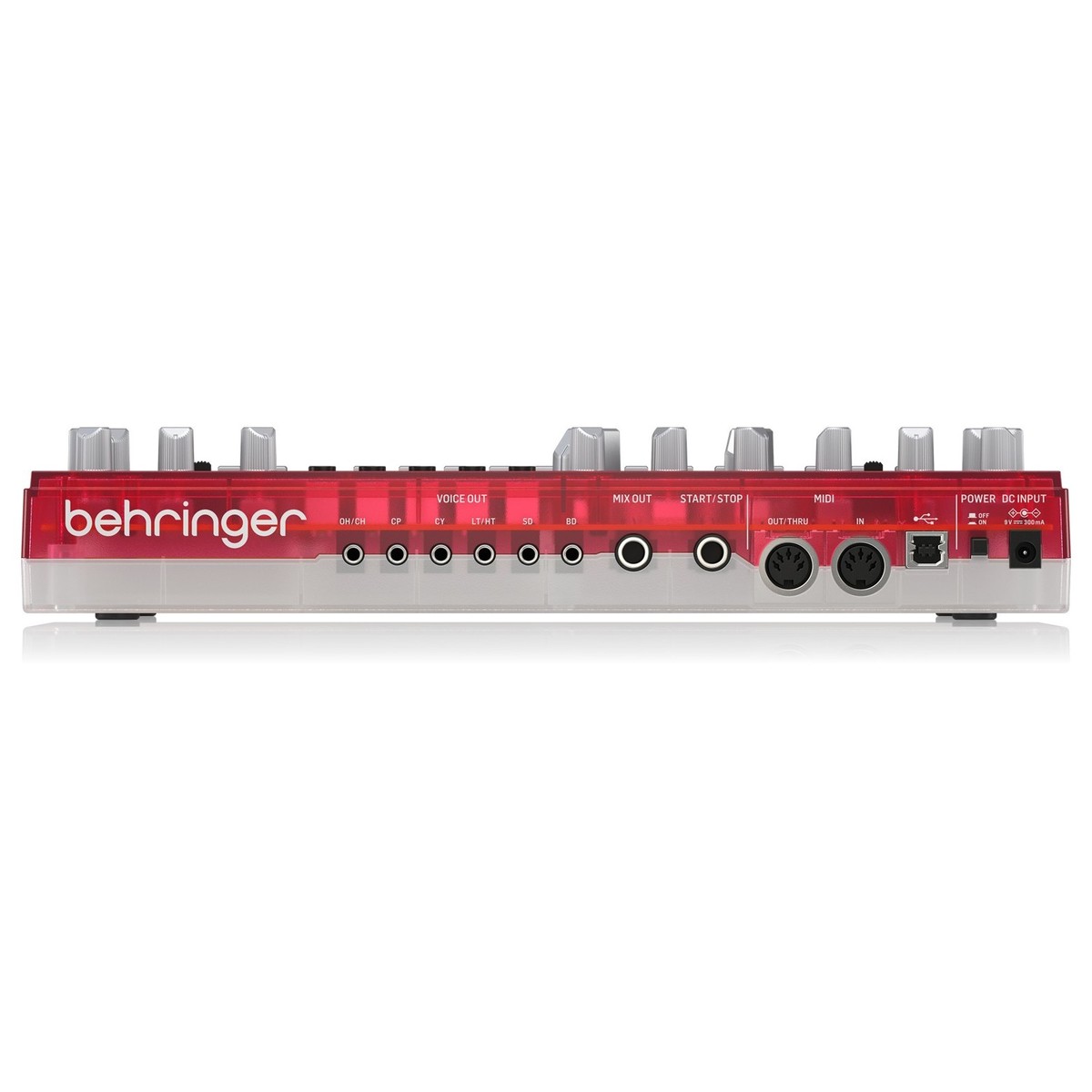 Behringer RD-6 Drum Machine Transparent Red - Image 3