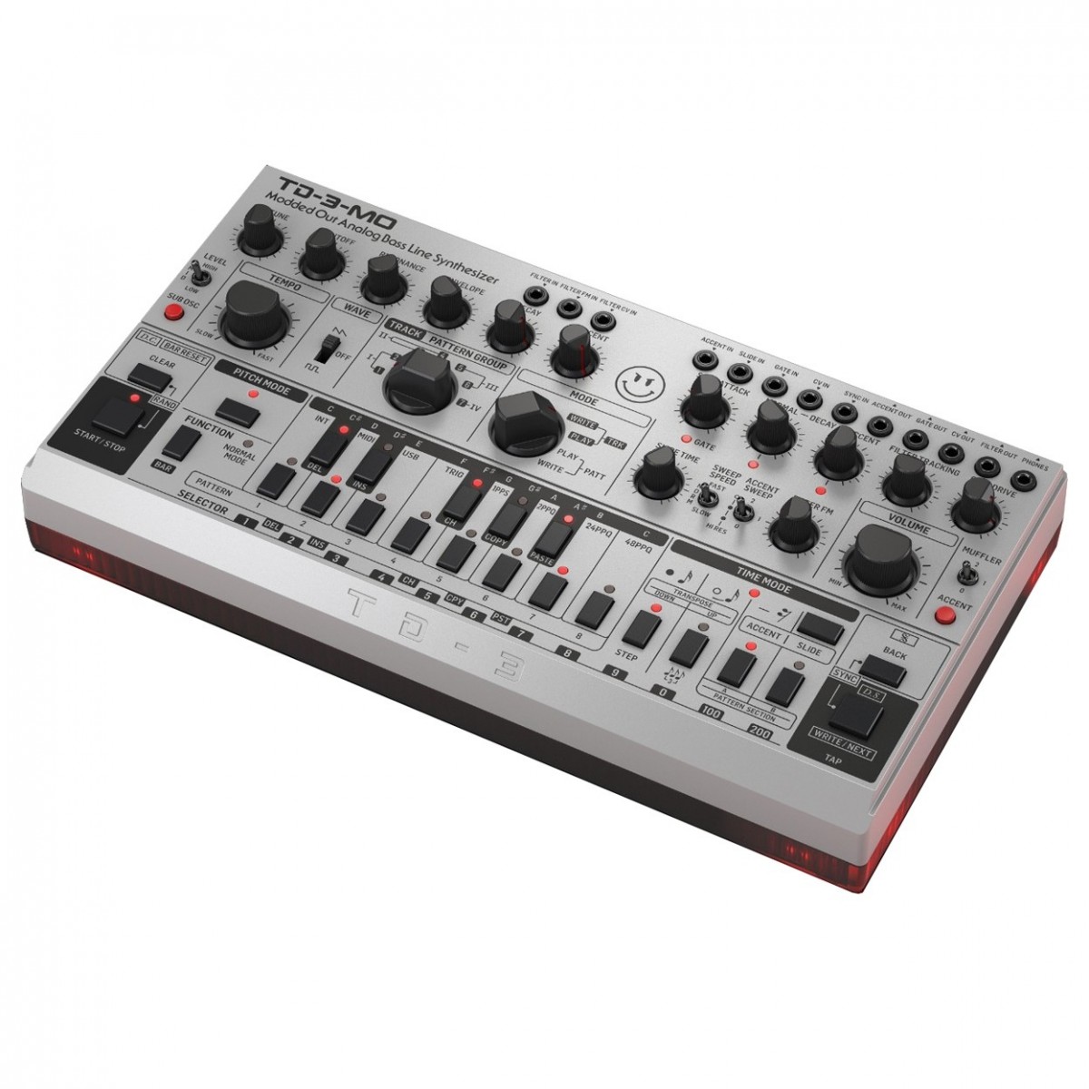 Behringer TD-3-MO Modded Out Analogue Bass Line Synthesizer Silver - Image 4