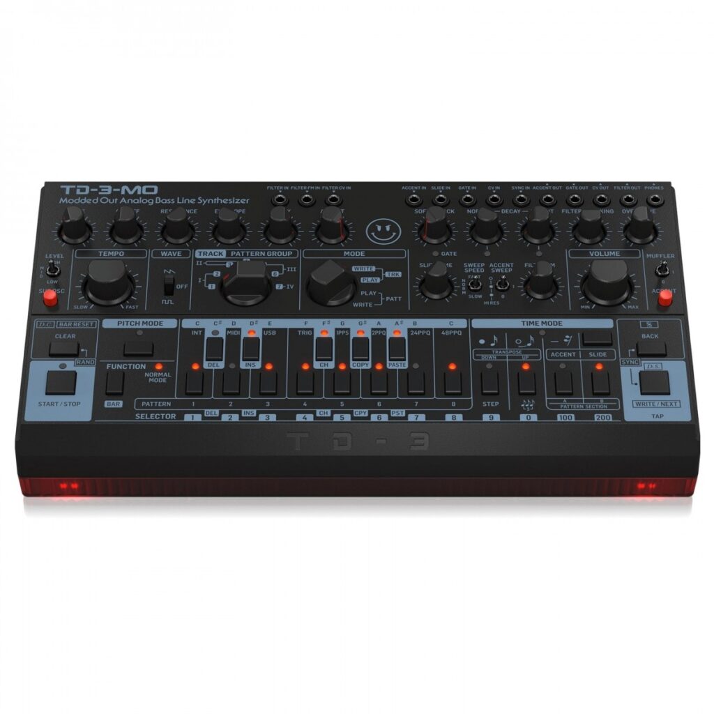 Behringer TD-3-MO Modded Out Analogue Bass Line Synthesizer Black