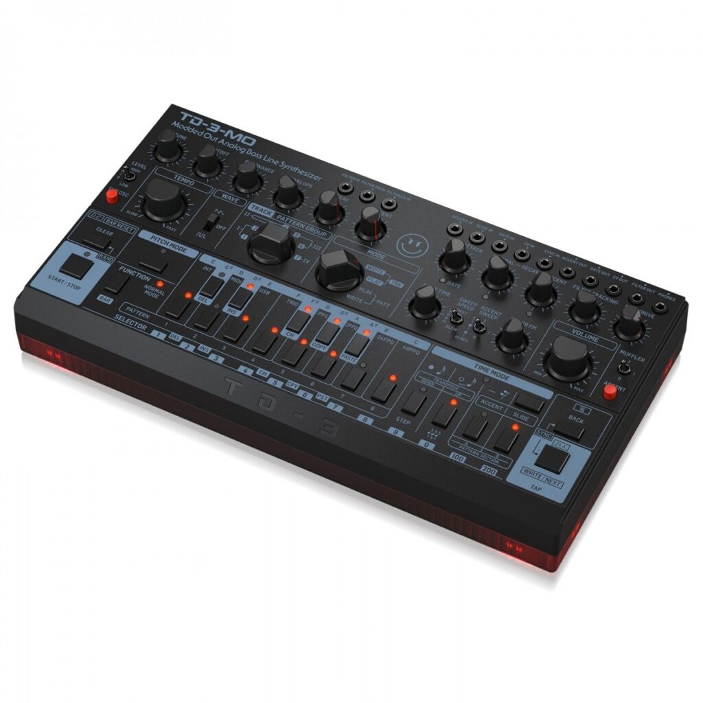 Behringer TD-3-MO Modded Out Analogue Bass Line Synthesizer Black