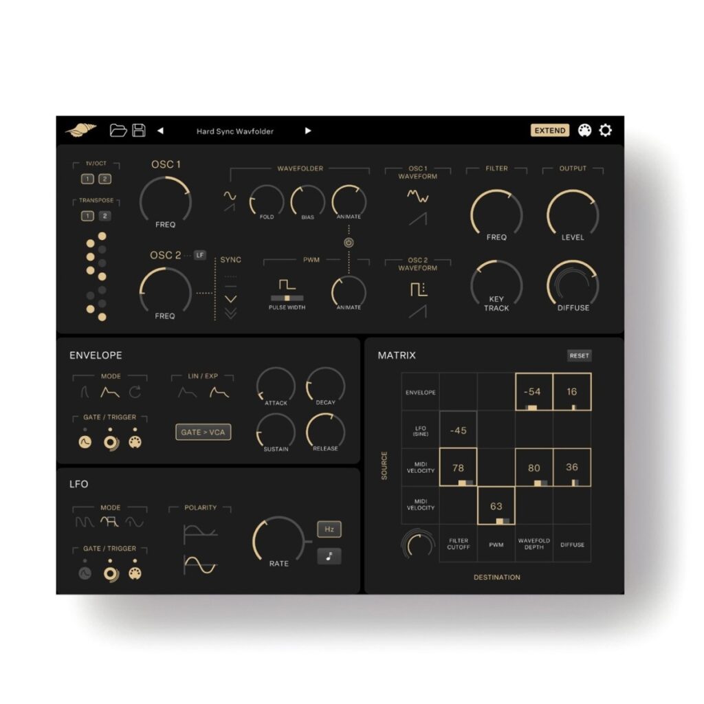 Instruo Seashell Hybrid Desktop Synthesizer