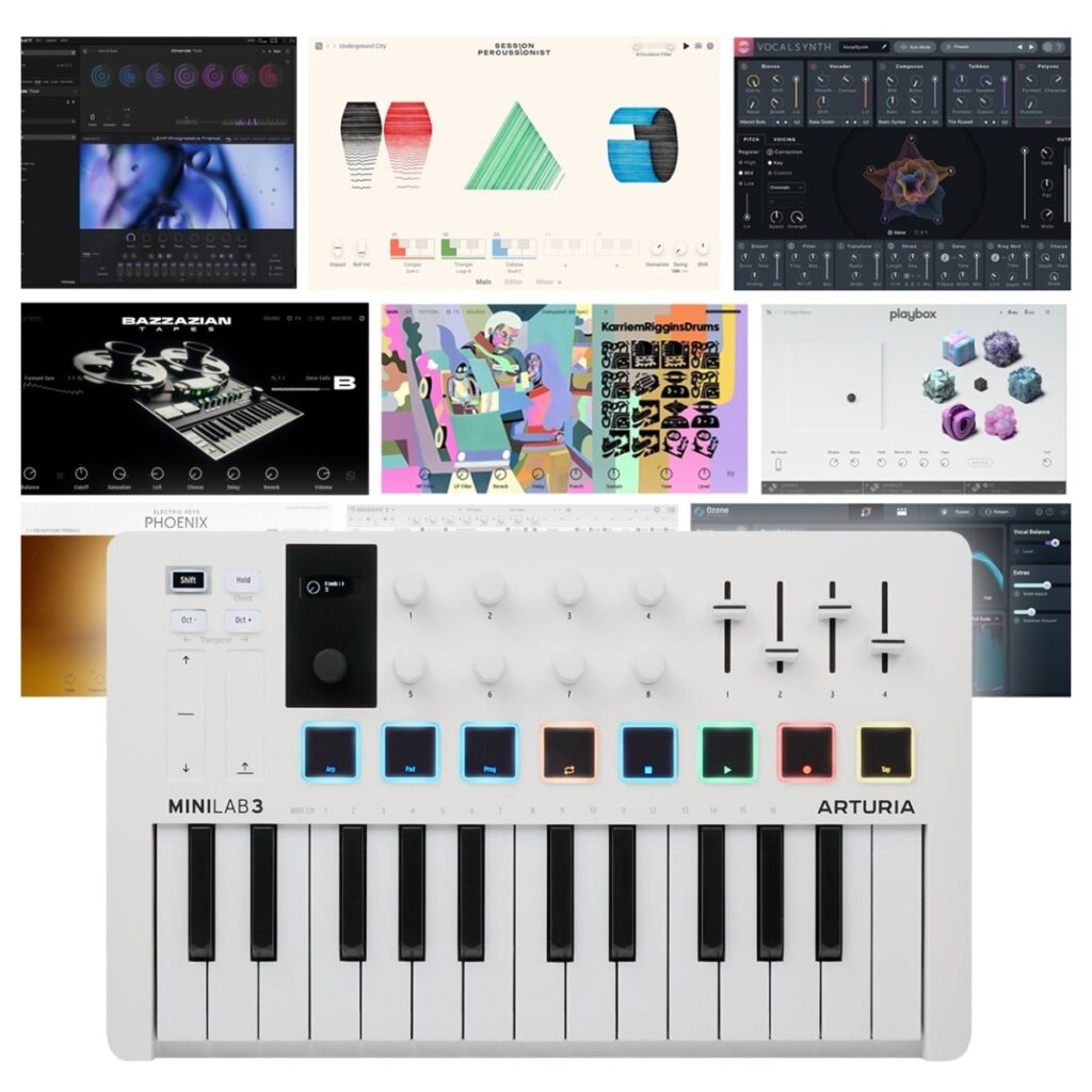 Arturia MiniLab 3 White With Komplete 15 Standard Upgrade for Komplete Select (Boxed)