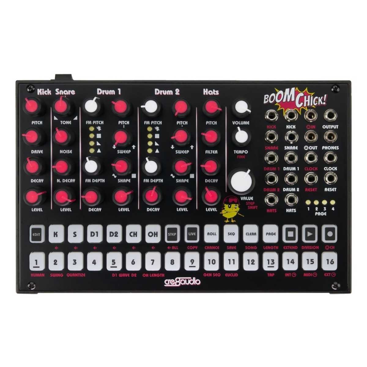 Pittsburgh Modular Voltage Lab 2 with the Cre8audio Boom Chick Drum Machine - Image 4