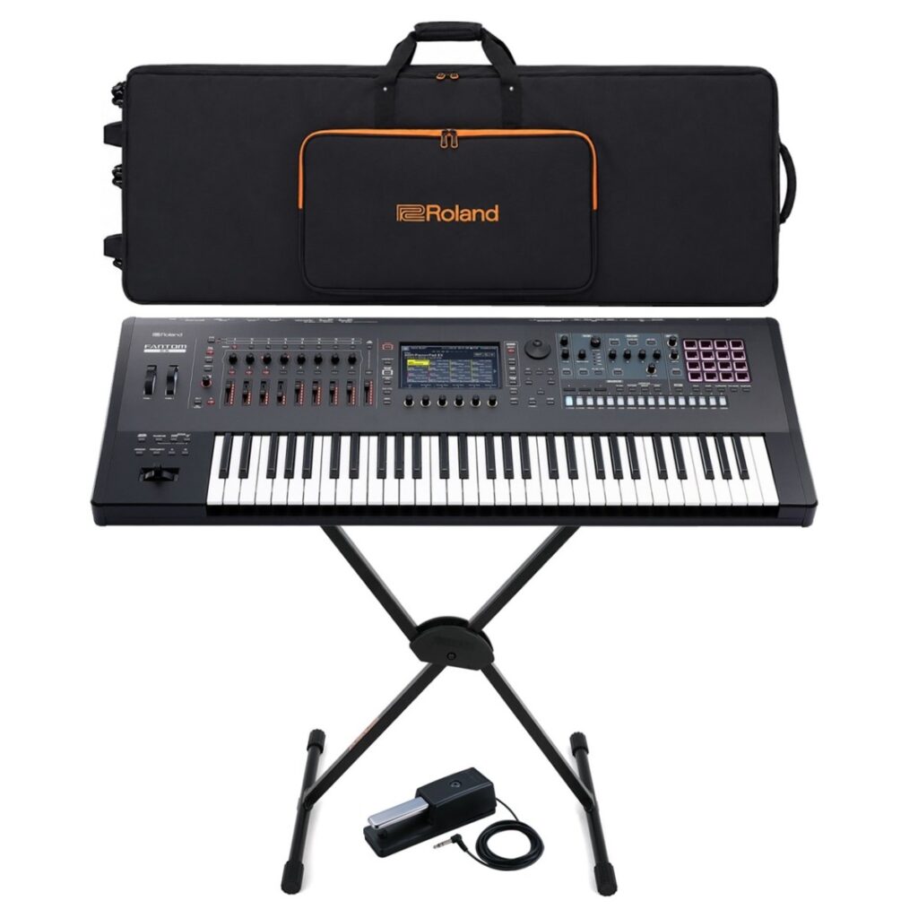 Roland Fantom-6 EX 61-Key Synthesizer Keyboard Bundle