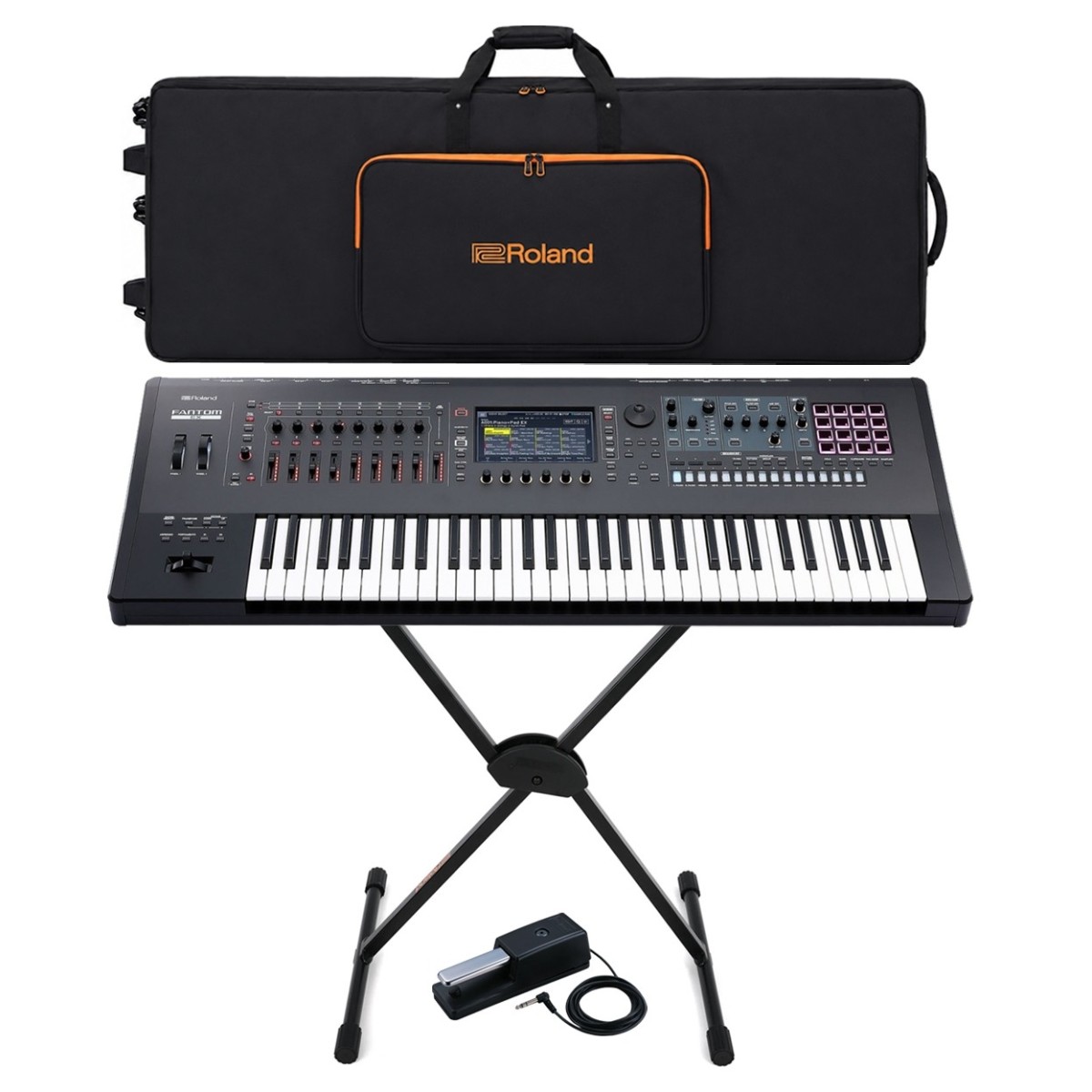 Roland Fantom-6 EX 61-Key Synthesizer Keyboard Bundle