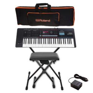 Roland Juno D-6 61 Key Portable Synthesizer Bundle