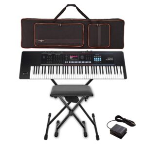Roland Juno D-7 76 Key Portable Synthesizer Bundle