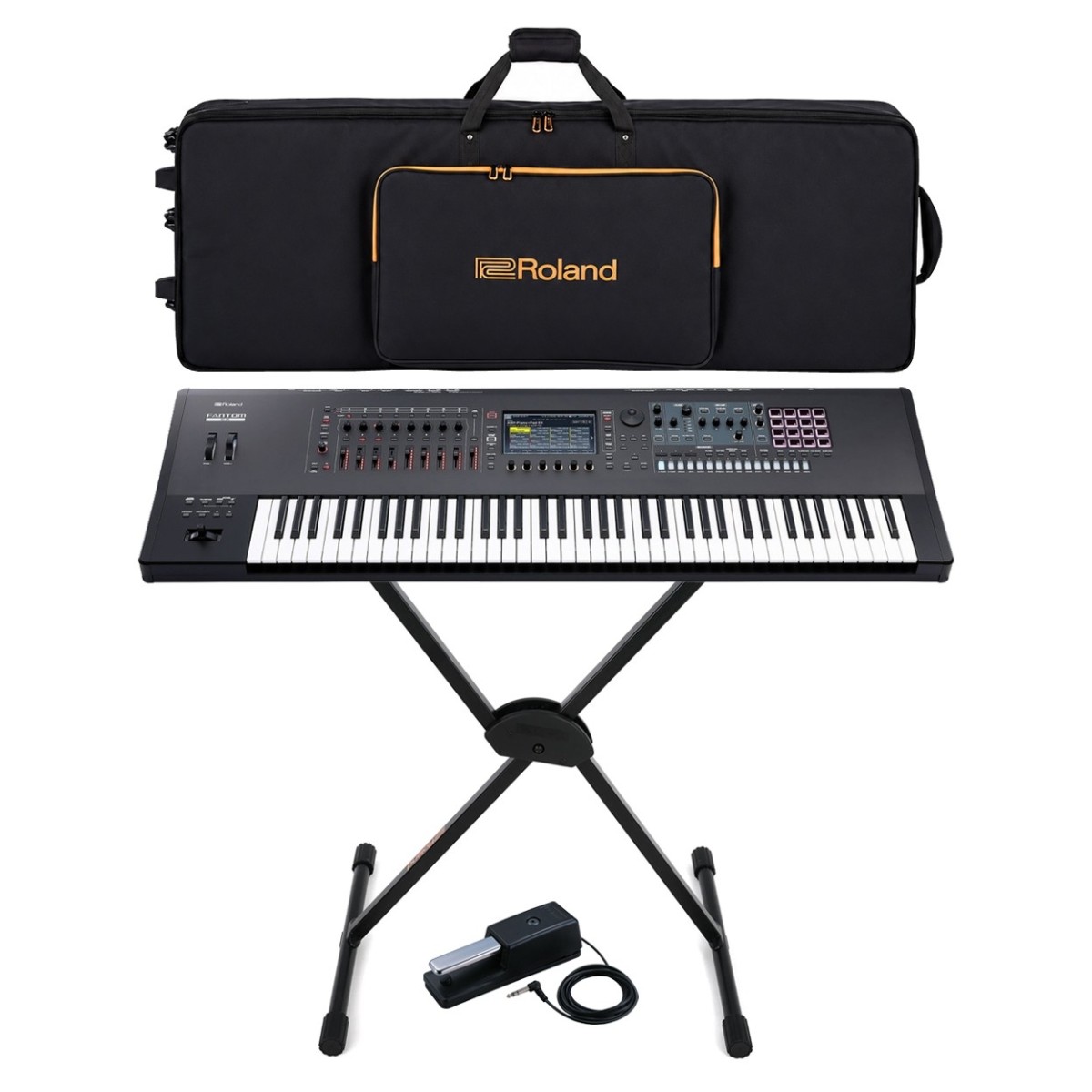 Roland Fantom-7 EX 76-Key Synthesizer Keyboard Bundle