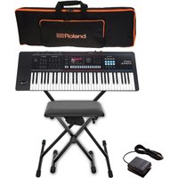 Roland Juno D-6 61 Key Portable Synthesizer Bundle