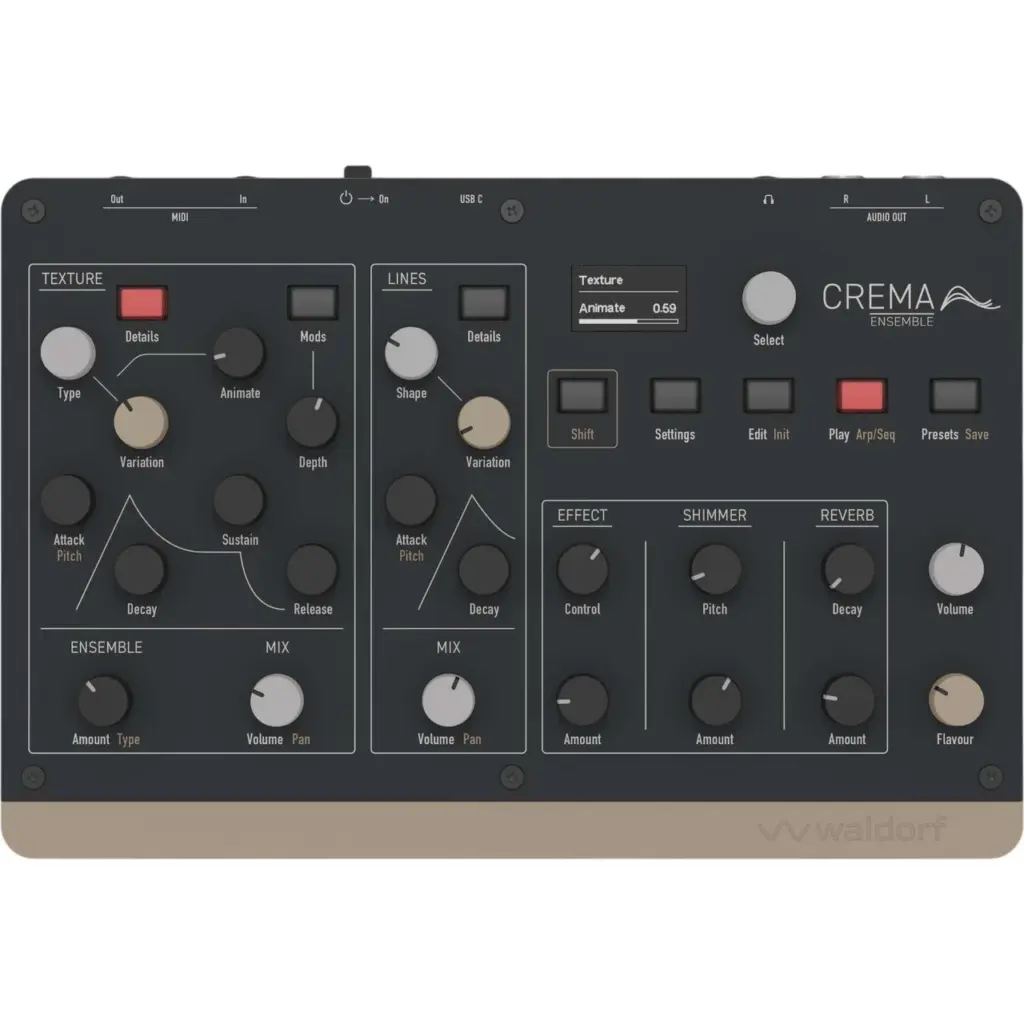 Waldorf Crema Compact Polyphonic String And Pad Synthesizer